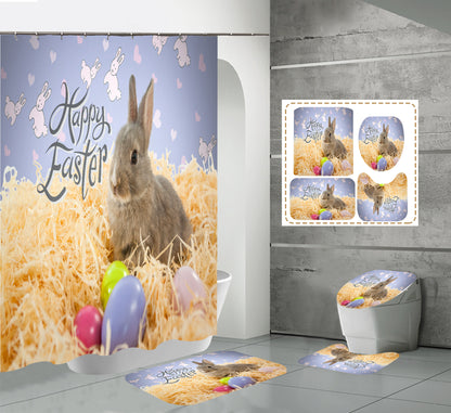 Happy Easter Day Shower Curtain Sets