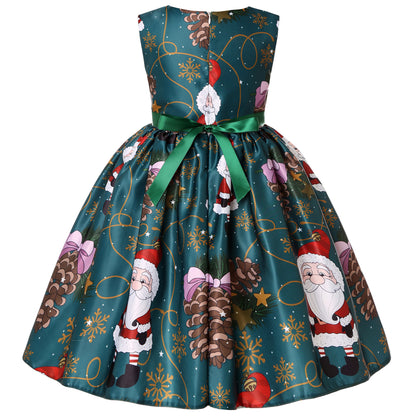 Merry Christmas Butterfly Kids Party Dresses