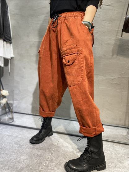 Casual Literary Fall Harem Long Pants