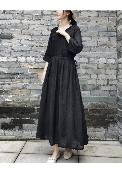 Ethnic Women Summer Linen Dresses