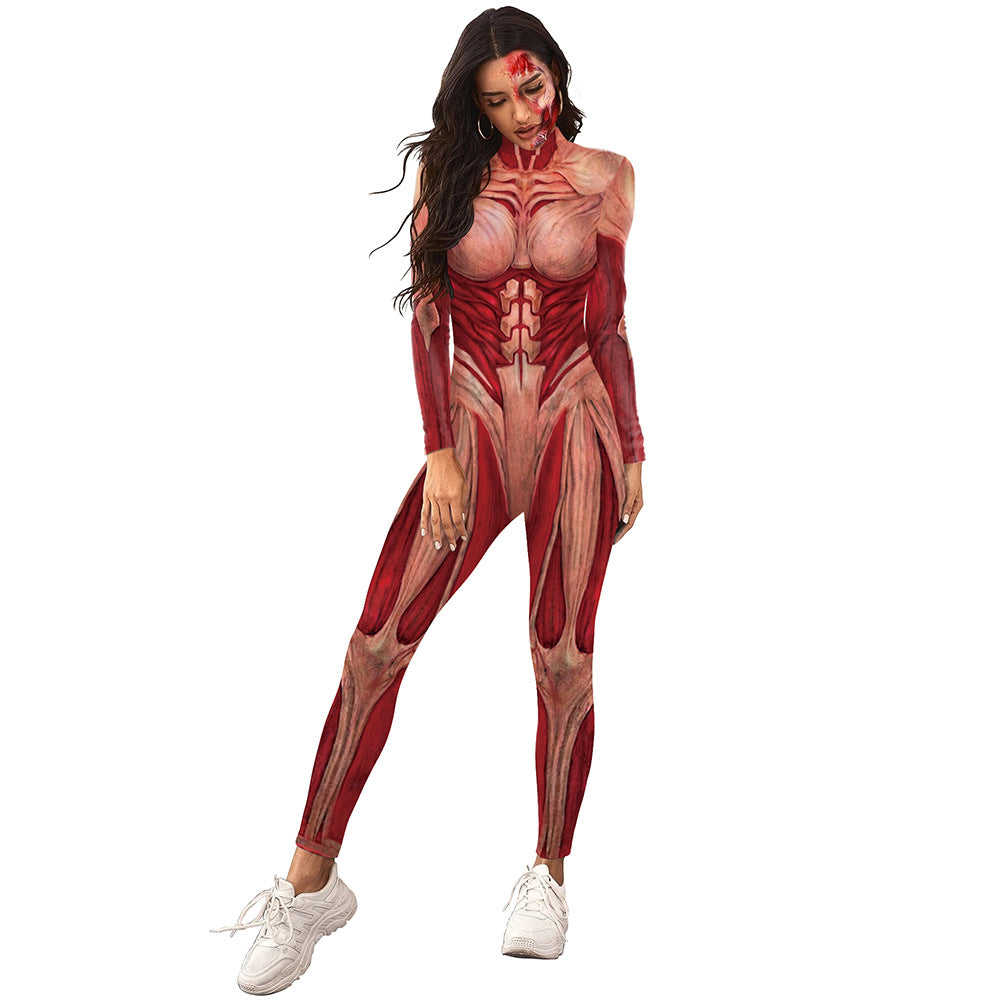 3D Human Muscle Cosplay Jumpsuits