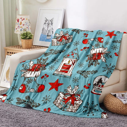 Merry Christmas Fleece Blankets for Gifts