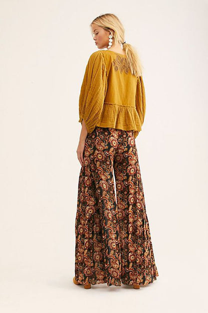 Casual Summer Floral Print Trumpet Pants for Women