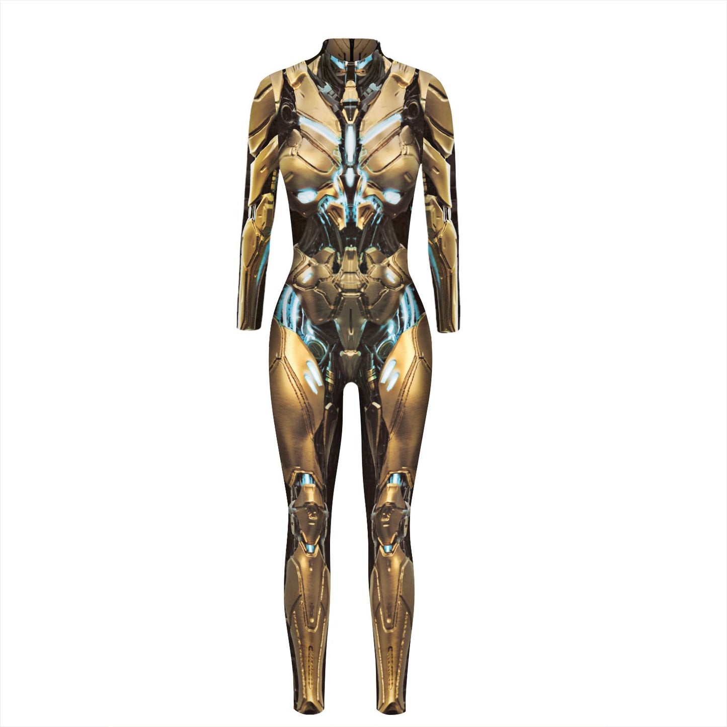 Halloween Skeleton Print Long Sleeves Slim Jumpsuits Cosplay