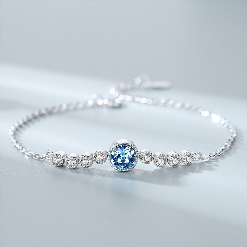 Romantic Luxury Crystal Sliver Bracelet for Women