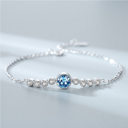 Romantic Luxury Crystal Sliver Bracelet for Women