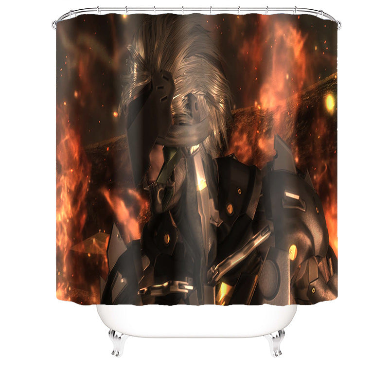 The Grinch Print Water Proof Fabric Shower Curtain