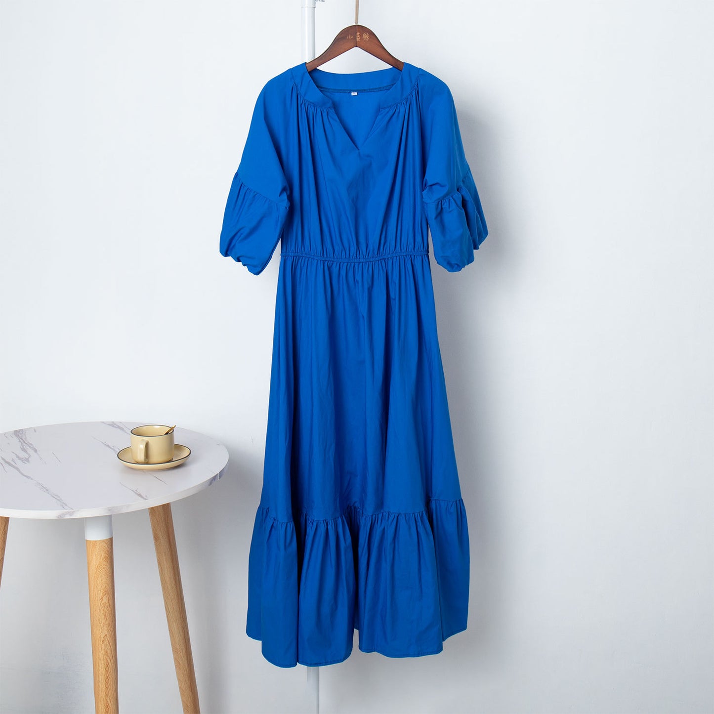 Women High Waist A Line Midi Dresses