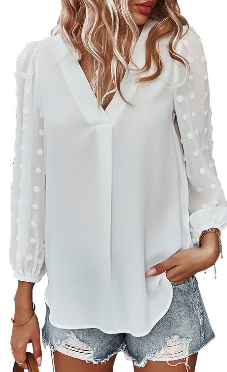 Summer Casual Chiffon Long Sleeves Blouses