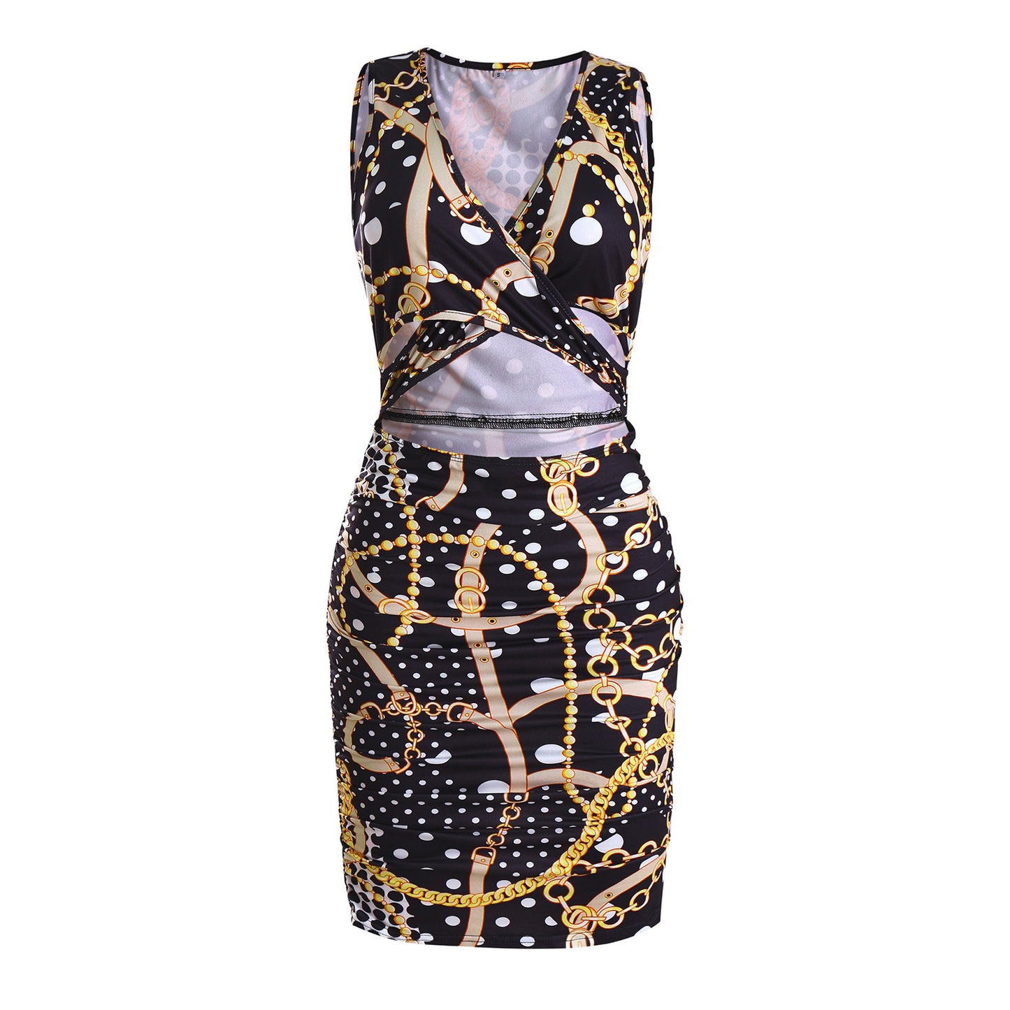Sexy Women Two Pieces Sheath Mini Dresses