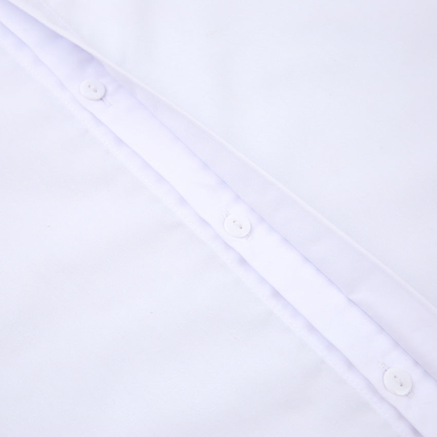 Fashion Women Long Sleeves Feather Design White Shirts