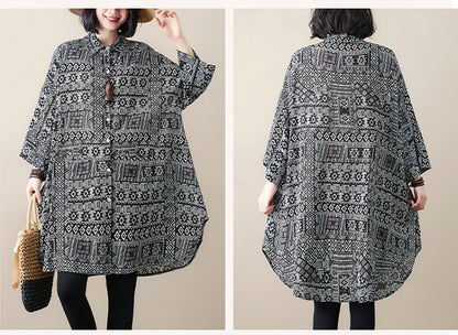 Vintage Plus Sizes Long Sleeves Shirts