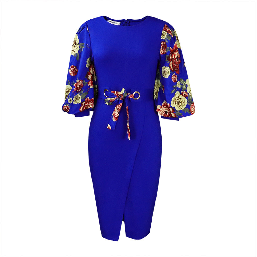 Classy Floral Print Plus Sizes Dresses for Women
