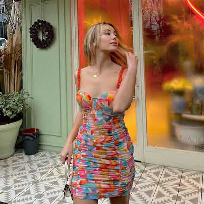 Sexy Backless Straps Summer Bodycon Dresses