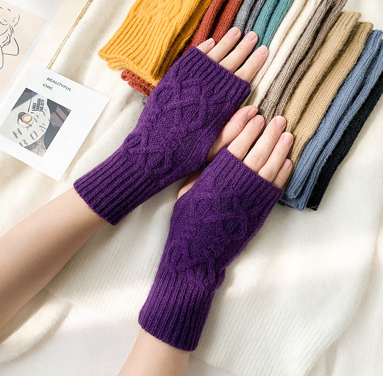 2 pairs/Set Winter Warm Knitted Gloves