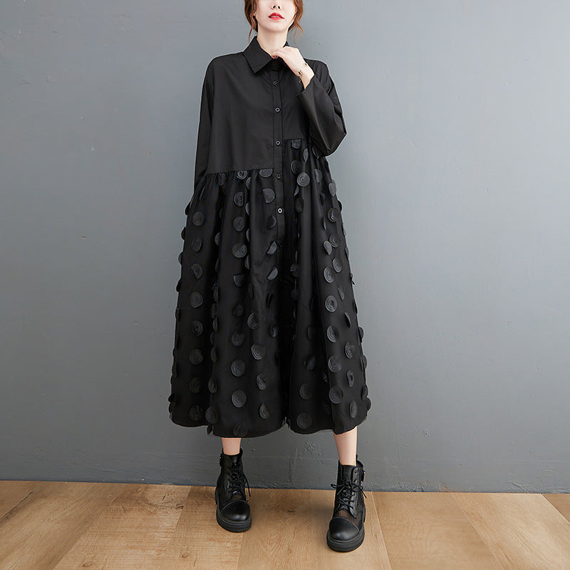 Black Plus Sizes Long Shirt Dresses