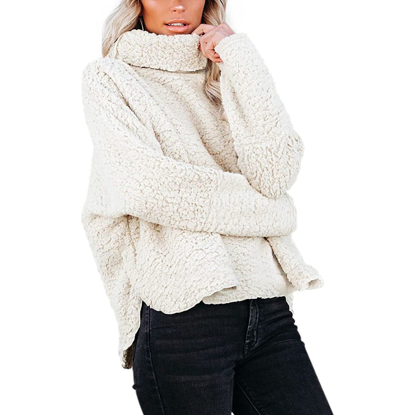 Women Warm Turtleneck Woolen Plus Sizes Winter Sweaters