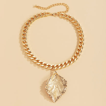 Fashion Leaf Design Hip Hop Women Necklaces