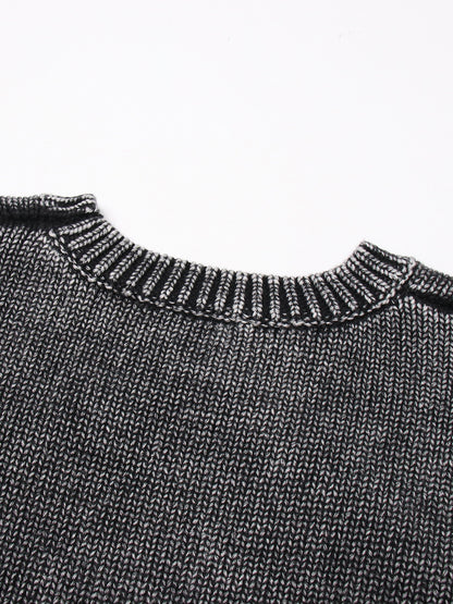 Designed Round Neck Two Pieces Knitted Sweaters