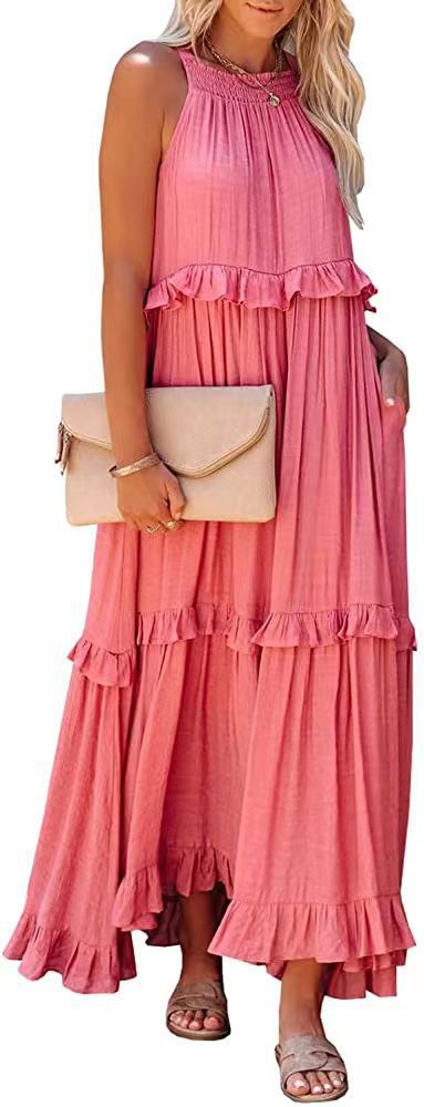 Summer Irregular Design Long Holiday Dresses