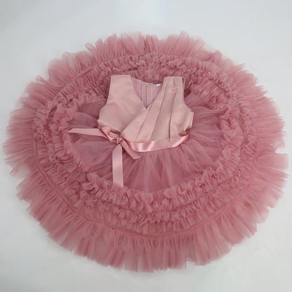 Cute Cake Style Kid's Party Princess Dresses