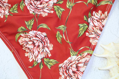 Sexy Flower Print One Piece Swimwear-STYLEGOING
