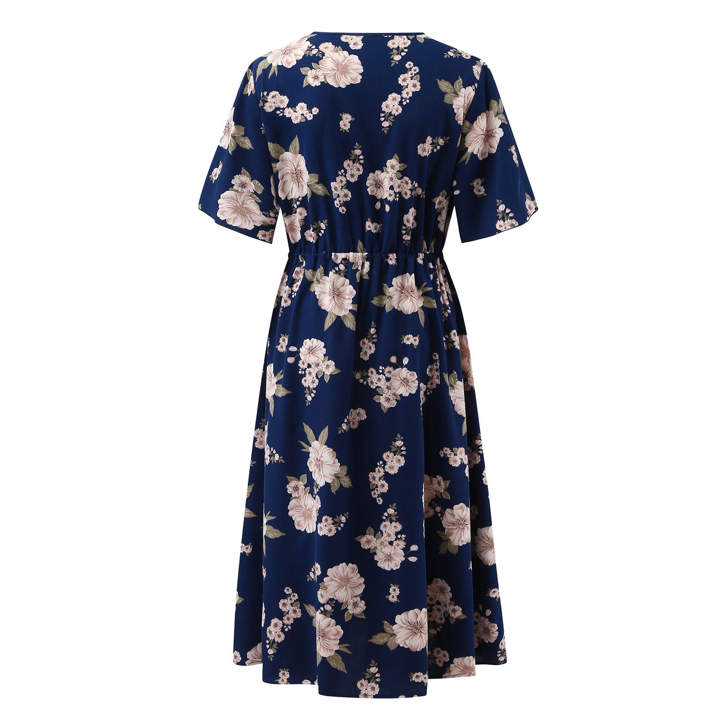 Women Chiffon Short Sleeves Plus Sizes Dresses