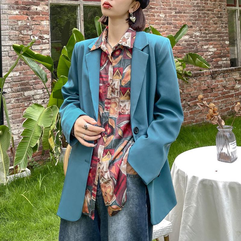 Women Casual Loose Fall Blazers-STYLEGOING