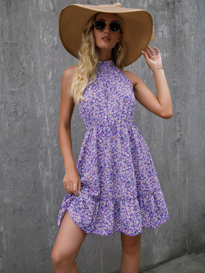 Casual Floral Print Women Short Summer Dresses