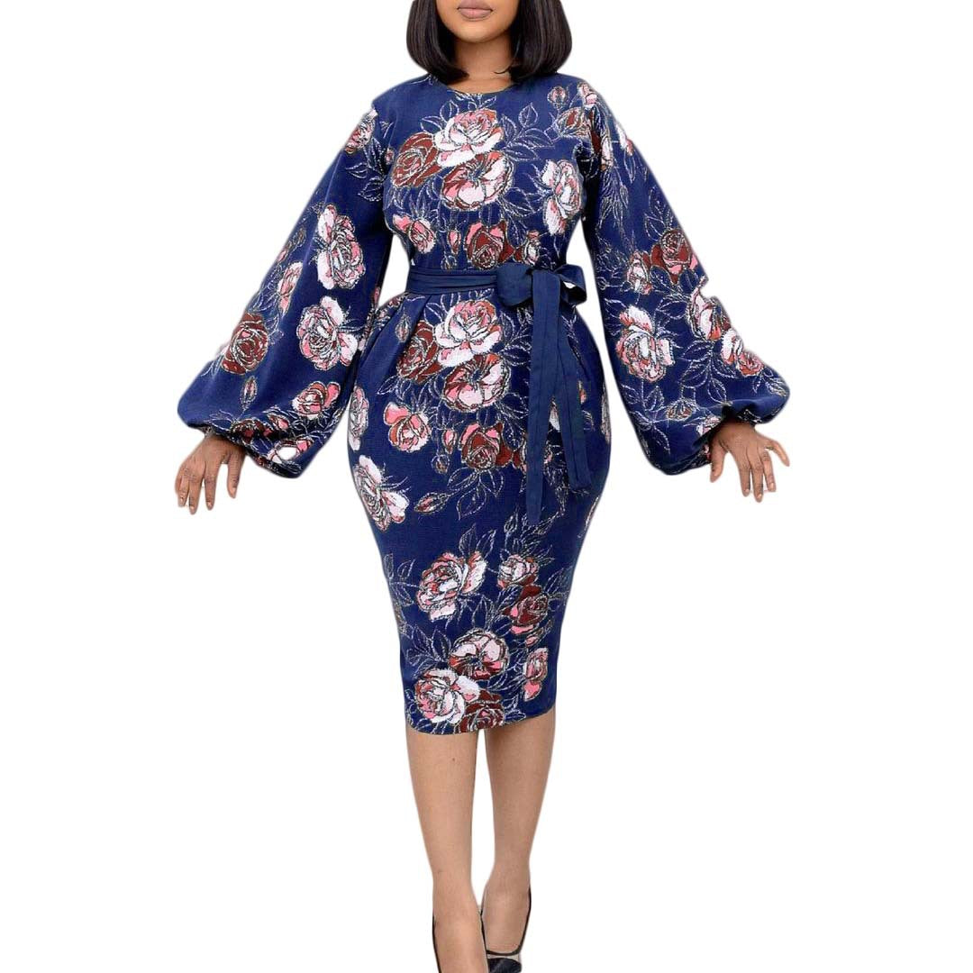 Round Neck Plus Sizes Office Lady Dresses