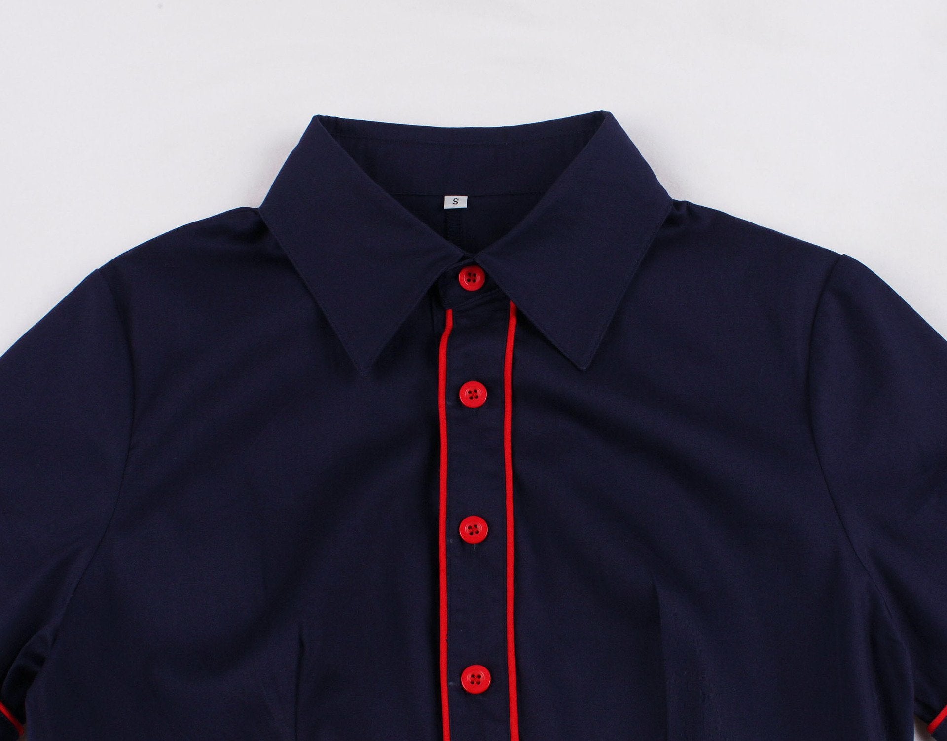 Vintage Short Sleeves Shirt Dresses-STYLEGOING