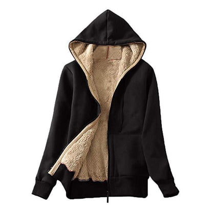 Plus Sizes Winter Women Hoodies Zipper Overcoat