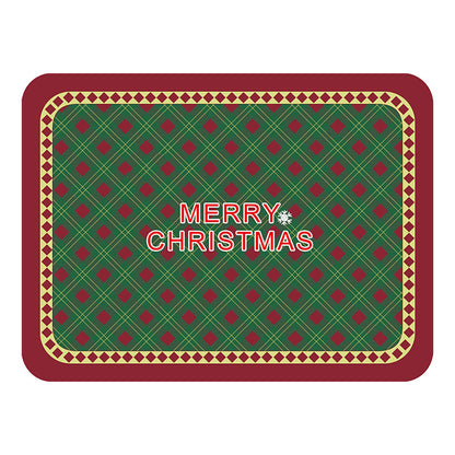 Merry Christmas Pu Leather Heat Insulation Table Mat