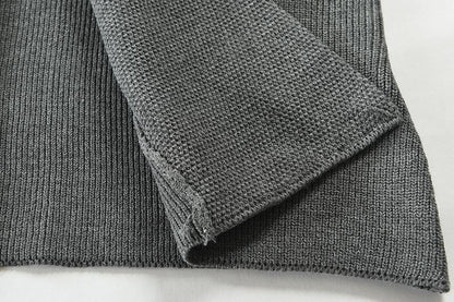 Casual Knitted Turnover Collar Men Fall Cardigan