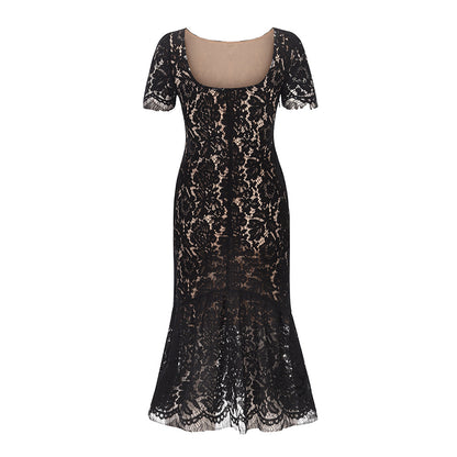 Sexy Backless Elegant Lace Dresses for Women