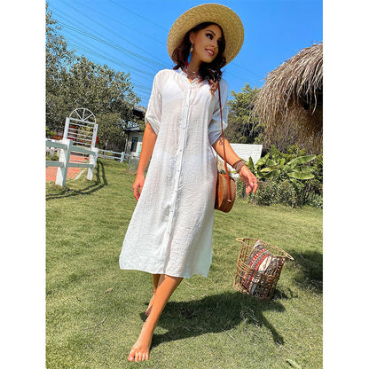 Casual Summer Holiday Sun Proof Long Shirts