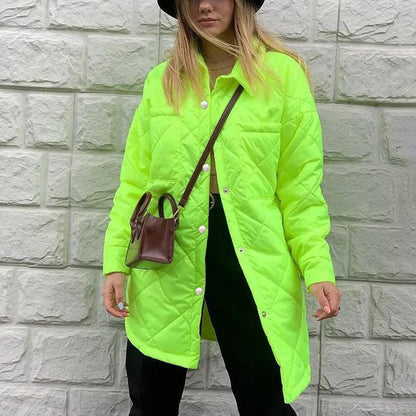 Winter Cotton Colorful Overcoats for Women