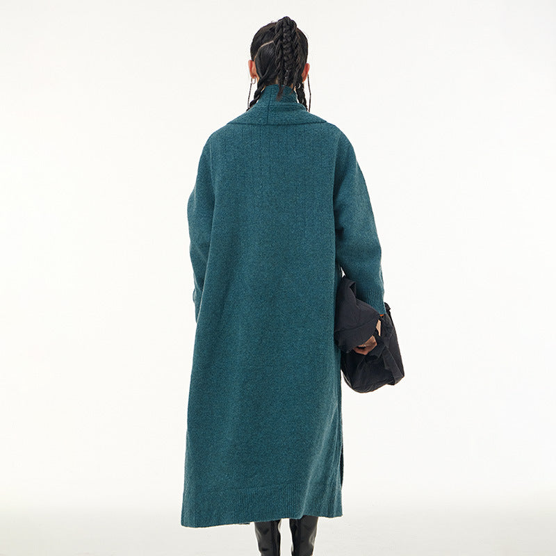 Fall Women Knitted Long Coats