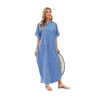 Women Summer Beach Loose Holiday Dresses-STYLEGOING