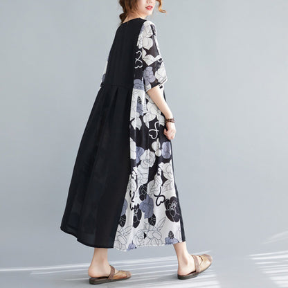Summer Cotton Vintage Short Sleeveless Long Cozy Dresses