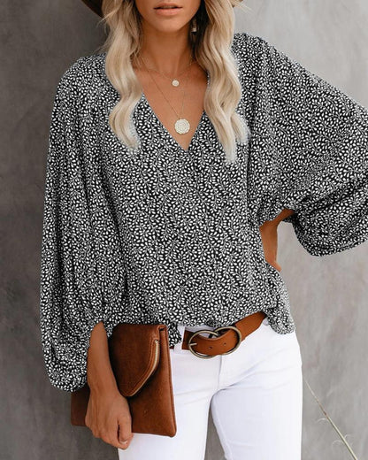 Women V Neck Shirts Blouses Tops-STYLEGOING