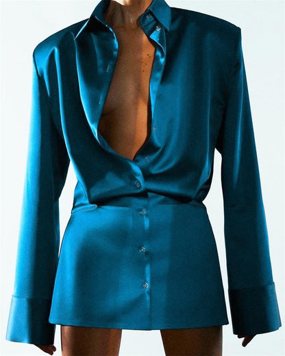 Sexy Classy Long Sleeves Sheath Shirts Dresses