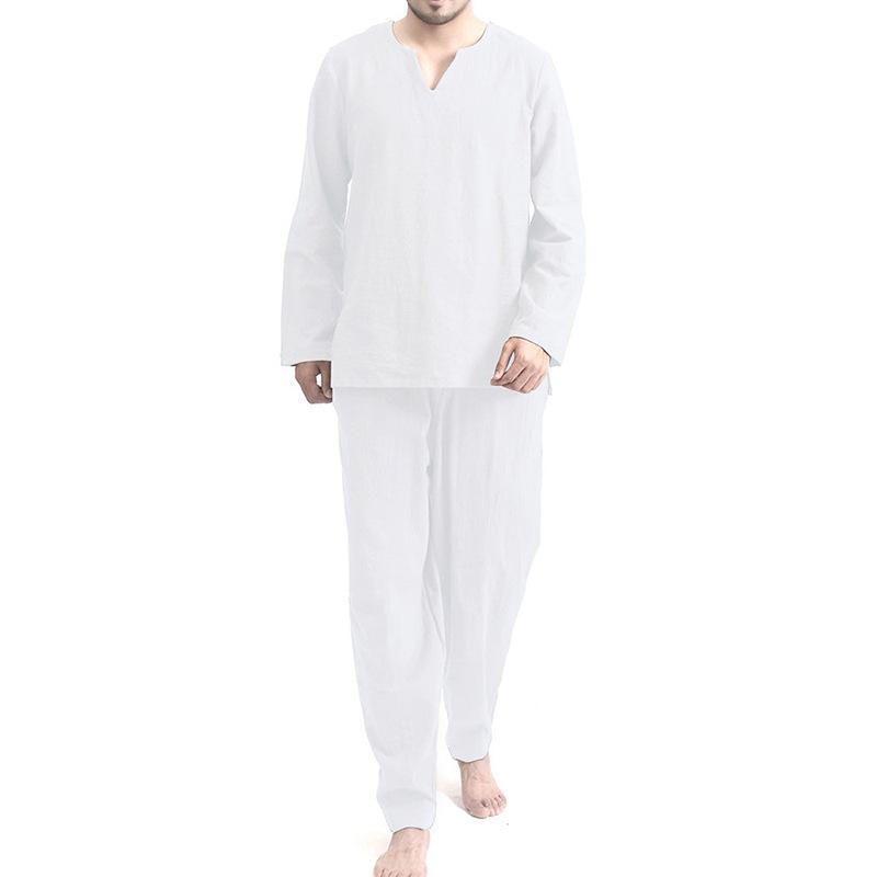 Casual Long Sleeves Loose Men's Fall Sleepwear-STYLEGOING