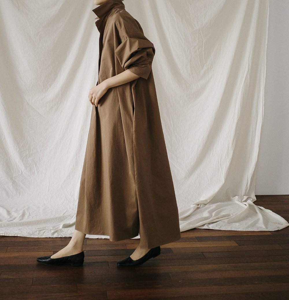 Class Bowknot Long Sleeves Maxi Shirt Dresses-STYLEGOING