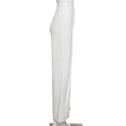 Sexy High Waist Slim Split Front Casual Pants