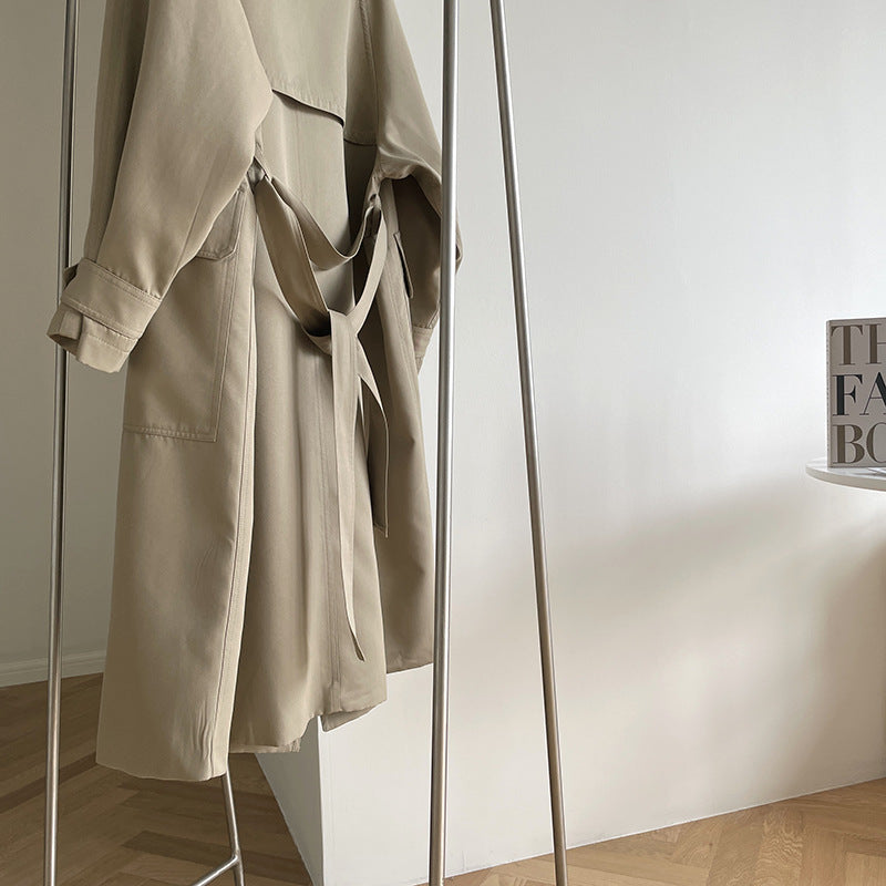 Casual Fashion Women Long Overcoats with Belt