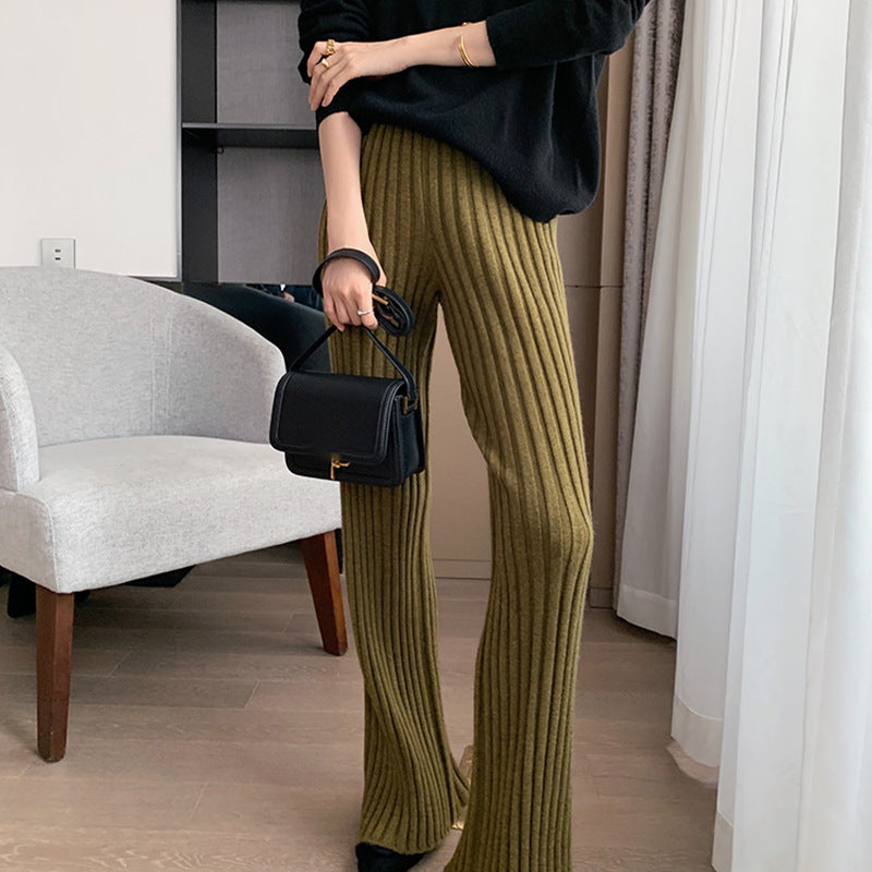 Fashion High Waist Knitting Winter Pants