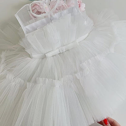 Cute Bow Sleeveless Princess Party Dresses