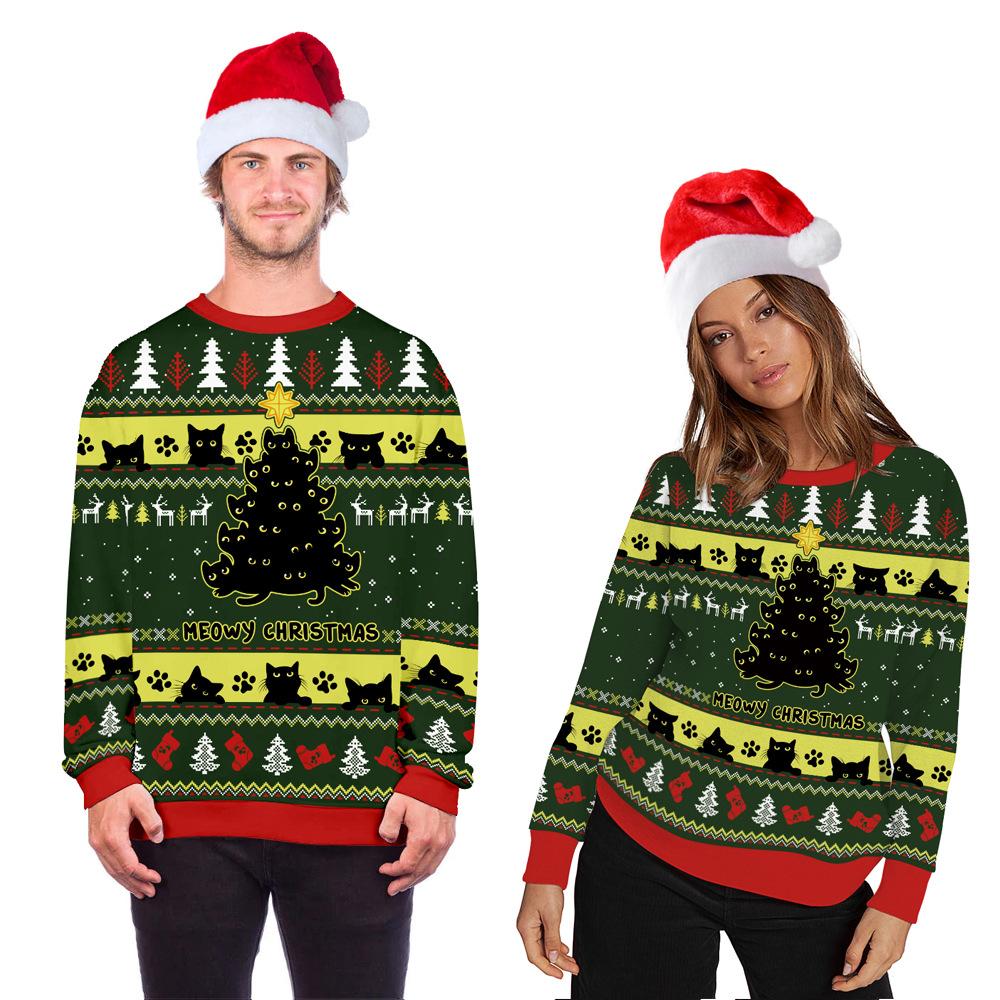 Christmas Cat His-and-hers Hoodies Sweaters