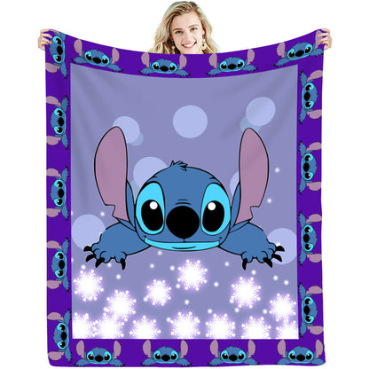Cartoon Design Fleece Throw Blankets for Christmas